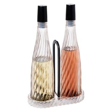 Imagem de Galheteiro Plástico Porta Azeite Vinagre c/suporte Twist 3 peças Plasútil