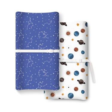 Imagem de TOTCHILL Capa para trocador de fraldas para bebês para meninas, meninos, capas de trocador de fraldas, serve para trocador padrão, pacote com 2