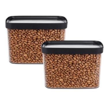 Imagem de 2 Potes Herméticos Para Mantimentos Helsim 2.500 ml
