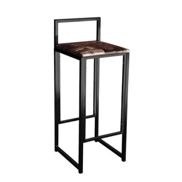 Imagem de Banqueta Alta Quadrada Minimalista Área Gourmet Aço Bancada Balcão Restaurante Lanchonete (Adega)