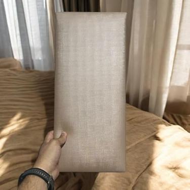 Imagem de Kit 10 Cabeceira Modular Estofada em Corino Premium | Instalação Fácil e Conforto Duradouro(BEGE,KIT 5 MÓDULOS - CAMA SOLTEIRO)