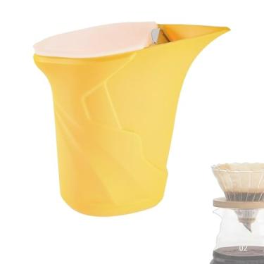 Imagem de Cafeteiras pequenas, cafeteira com coador pequeno, Coador de copo feito à mão com modo de três velocidades Pot, Pote de água, bule ergonômico para fazer café para acampamento ao ar livre