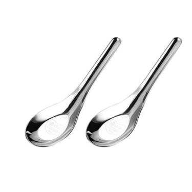 Imagem de Colheres de Jantar Colher De Aço Inoxidável 304, Fundo Plano Criativa E Fofa Para Consumo Doméstico Sopa, Pequena(Pequeno)