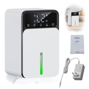 Imagem de Desumidificador de ar,máquina portátil de absorvedores de umidade mudo,secador de ar,tanque de 1200ml,desligamento automático,temporizador, LED de 7 cores para casa,quarto,escritório,cozinha,porão.