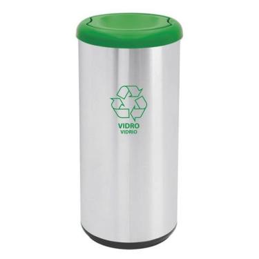 Imagem de Lixeira Inox Tramontina Cápsula Selecta Plus Basculante Scotch Brite V