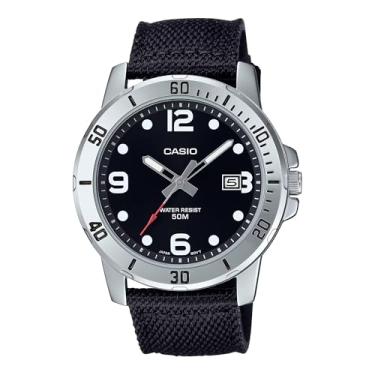 Imagem de Casio Relógio esportivo masculino MTP-VD01C-1BV Enticer com mostrador preto analógico 50 m
