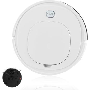 Imagem de Robô aspirador de pó, esfregão robô avançado para evitar obstáculos, robô aspirador de pó robótico fino, design de aspirador de pó robótico, ideal para pelos de animais de estimação, piso rígido