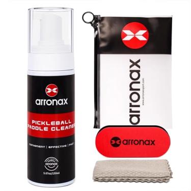 Imagem de Arronax Spray de limpeza de remo Pickleball – Remove sujeira, resíduos de bola, suor, melhora a rotação e o controle, acessórios de pickleball, presentes de pickleball, 14 ml (preto)