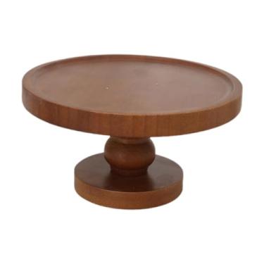 Imagem de WeiLaiKeQi Suporte para Bolo, Prato para Frutas e Lanches, Prato Vintage para Exibição de Sobremesas, Suporte de Pedestal para Bolo para Celebrações, Natal, Altura 9cm