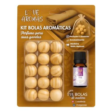Imagem de Kit 15 Bolinhas Aromáticas Com 1 Essência Baby e 3 Saquinhos de Organza Branco | Essência Aromatizante | Odorizador Aromatizador de Ambientes, Aromaterapia Para Difusores Elétricos
