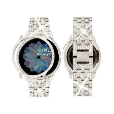 Imagem de Pulseira De Metal Com Faixa De Diamante De 20mm 22mm Para Samsung Gala