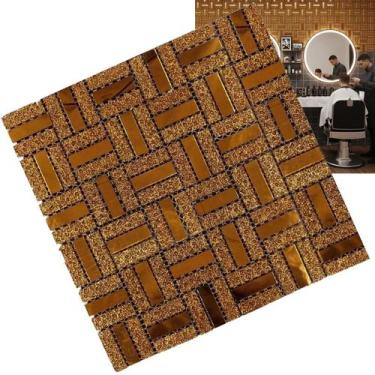 Imagem de Pastilha Vidro Adesivo Parede Cozinha Banheiro Sala Quarto Salao Barbe