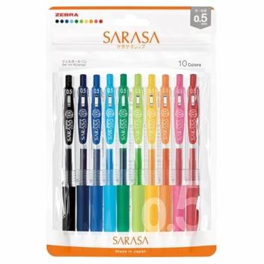 Imagem de ZEBRA Caneta esferográfica de gel Sarasa Clip 0,5 mm, conjunto de 10 cores N JJ15-10C-N