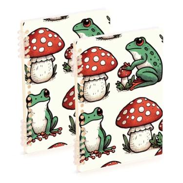 Imagem de Burbuja Cadernos com nome, papel pautado universitário A5 com 60 folhas, fichário para escritório, 2 unidades