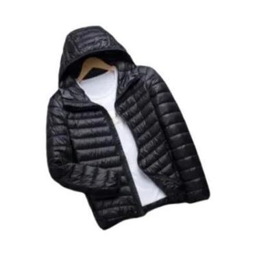 Imagem de Jaqueta De Inverno Com Capuz Slim Fit Para Homens, Super Leve E Quente