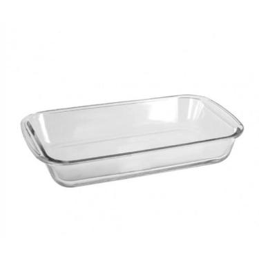 Imagem de Travessa de vidro borossilicato retangular 3450ml grande transparente 