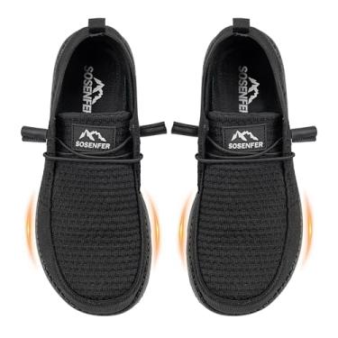 Imagem de Sosenfer Tênis masculino Steel Toe – Tênis de trabalho de segurança composto leve com design respirável, 1911 preto, 12 Wide