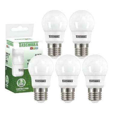 Imagem de 5 Lâmpada Bulbo Led Tkl 30 4,9w Taschibra Luz Neutro 4000k