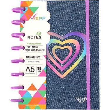 Imagem de Caderno Feminina Com Discos 100 Folhas Pautadas De Tamanho A5 14,1*20,