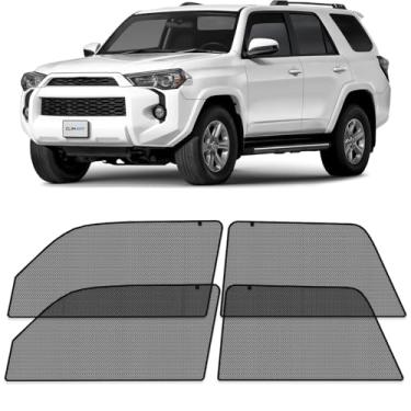 Imagem de CLIM ART Persianas magnéticas de janela de carro para Toyota 4Runner 2010-2024, cortinas bloqueadoras de sol, capas de janela lateral, acessórios de carro para acampamento, proteção de privacidade
