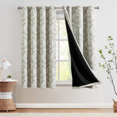 Imagem de Cortinas Blackout Jinchan Sage Green 160x160cm 2 painéis