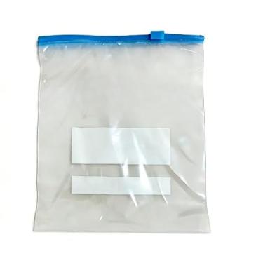 Imagem de Saco Hermético para Freezer e Microondas com Duplo Fecho ou Slider Fecho de Correr saco para alimentos para Freezer e Micro-ondas(Fecho de Correr (Slider),27cm x 28cm (c/ 8 Unid))