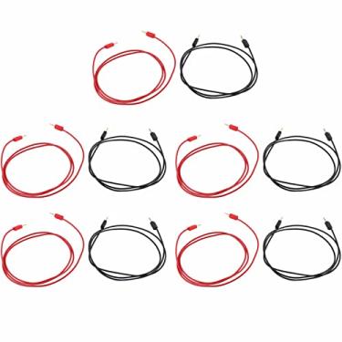 Imagem de LiebeWH Linha de Teste de Plugue Banana, Material de Latão, 5 Conjuntos de Cabo de Teste Com Conector de 2 Mm e Tampa de PVC Ideal para Projetos Elétricos