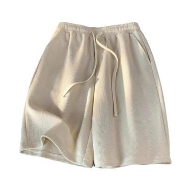 Imagem de Bermuda Masculina Estilo Coreano Solta Casual De Verão Xadrez Moda Jov