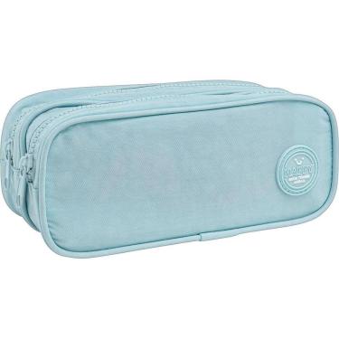 Imagem de Estojo Duplo Grande Happy Azul Tilibra Ref 8229