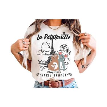 Imagem de Camiseta Remy Emile Ratatouille Aventura Em Paris França Restaurante D
