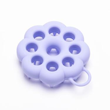 Imagem de Escova de xampu de silicone floral | Massageador de limpeza suave do couro cabeludo para lavagem suave do cabelo 46-3