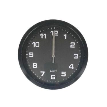 Imagem de Relógio de Parede Preto 20 cm N248941-5 - Quanhe