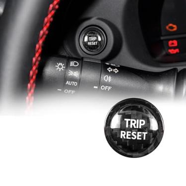 Imagem de FINMOKAL Adesivo de acabamento de capa de botão de reposição de viagem de painel de carro de fibra de carbono real compatível com Subaru BRZ/WRX Toyota 86 2022-2025 (preto)