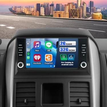 Imagem de Estéreo automotivo de 2 + 32 GB para Jeep Wrangler 2007-2017 Dodge Ram 2009-2011 Chrysler 300 2005-2010 com Carplay sem fio Android Auto, rádio de tela sensível ao toque de 17 polegadas com WiFi GPS e