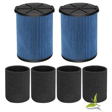 Imagem de LVJUSEN Filtros universais substituem CMXZVBE38776/ CMXZVBE38751 Filtro de poeira fina Craftsman, substitui o número 9-38751, serve para aspirador de pó de 5 a 20 galões 1988+, com capa de espuma