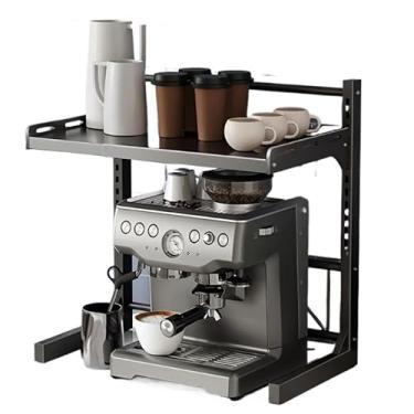 Imagem de Rack Suporte Para Microondas Ajustável Prateleira Organizador de Cozinha organizadores de prateleira (Camada dupla)