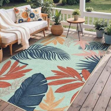 Imagem de GENIMO Tapete para área externa e interna, 2,5 m x 25,4 cm, impermeável, sem queda, fácil de limpar, tapete de folhas para pátio, sala de estar, varanda, sala de jantar, trailer, deck, quarto