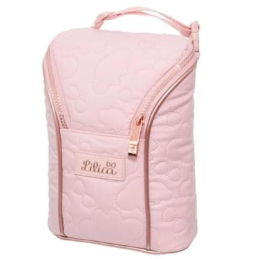Imagem de Porta Mamadeira Bolsa Frasqueira Térmica Lilica Ripilica Cor Rosa Bebê Menina Matelassê Little Shine Para 2 Mamadeiras - Lilica Ripilica Little Shine