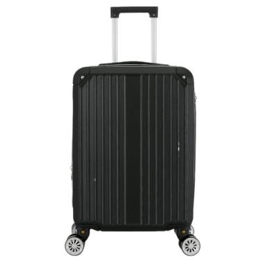 Imagem de Mala de Bordo 10kg Extensível com Zíper Duplo, Rodas 360° Giratórias, ABS Resistente, Cadeado TSA – Mala de Mão Pequena para Viagem(Preto,N22-58 * 38 * 25)