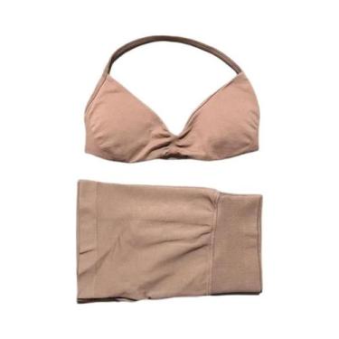 Imagem de Conjunto Esportivo Feminino Com Alças 2 Peças Top De Yoga E Shorts De 