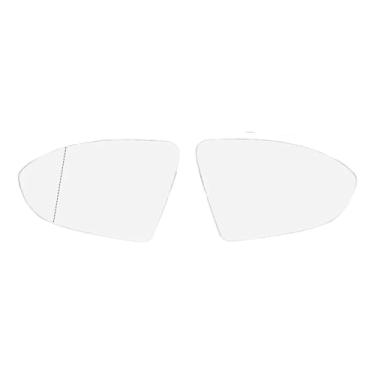 Imagem de Lado aquecido asa porta espelho de vidro espelho retrovisor lente substituição compatível com vw golf 7 mk7 mk7.5 gti gtd 2012-2021 touran 5t(2pcs)