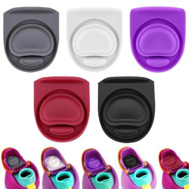 Imagem de ZUGHXMS 5 peças de rolha de substituição de vedação de borracha compatível com Owala FreeSip, junta superior de tampa de silicone para Owalla 16/24/25/32/1,134 g, peças de plugue reutilizáveis para