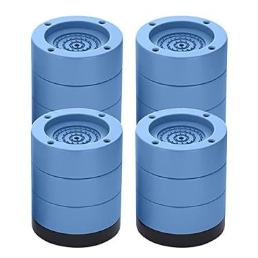 Imagem de 4 Pack Discos de Pé para Máquina Lavar Roupa com Cancelação Vibração Choque e Ruído Ajustáveis em Altura Secadora Geladeira Móveis Eletrodomésticos Re