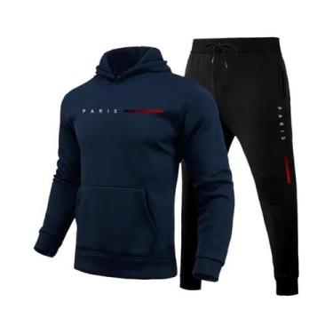 Imagem de Conjunto Esportivo Masculino Confortável Com Capuz, Calças De Moletom,