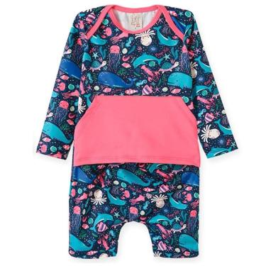 Imagem de Macacão Bebê Menina Praia/Piscina Azul Proteção UV 50+ Pingo Lelê-Feminino