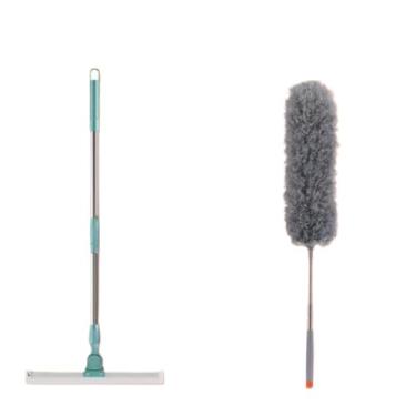 Imagem de Rodo Limpador Água Suspensa Para Banheiro Varredor(Rodo (1,20M)+ Espanador)