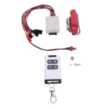 Imagem de Generic Guincho para Carro Crawler Rc, Guincho 1/10 Rc, Artesanato Fino, Liga de Alumínio, Adiciona Apelo Legal, Fácil de Instalar para Axial (Vermelho)