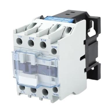 Imagem de NHJLFKSA Contator CA CJX2-3210 CJX2 Contator monofásico 220v Trifásico 380v Contator doméstico pequeno (CJX2-3210/24V)