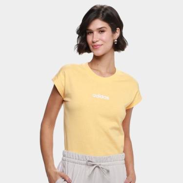 Imagem de Camiseta Adidas Logo Linear Feminina, Laranja, P