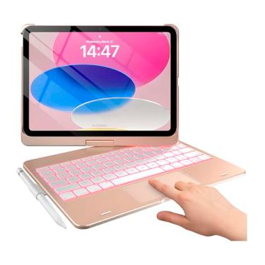 Imagem de Capa Teclado Touch para 1p4d 10ª Geração (10.9", 2022). Transforme seu 1p4d em notebook com Trackpad Multitouch, Rotação 360°, e Retroiluminação 10 Cores.